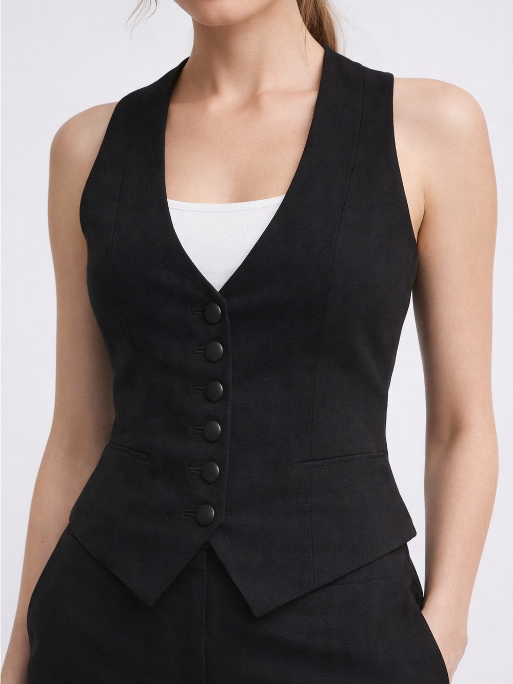 Banana Republic Black Tailored Women's Vest